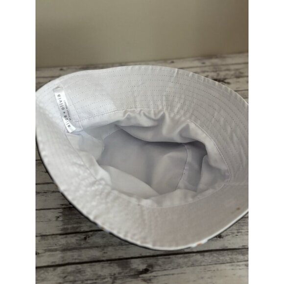 Alice & Olivia Black Daisy Bucket Hat Reversible Fab Fit Fisherman Flower - Picture 3 of 7